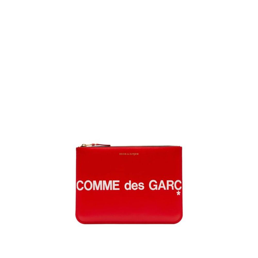 Comme Des Garçons Wallet Women Huge Logo Serie Zip Pouch